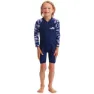 Funky Trunks Go Rompa Chompa Uv-skyddande Sparkdräkt Med Lång ärm För Barn unisex, Navy / white, 4Y