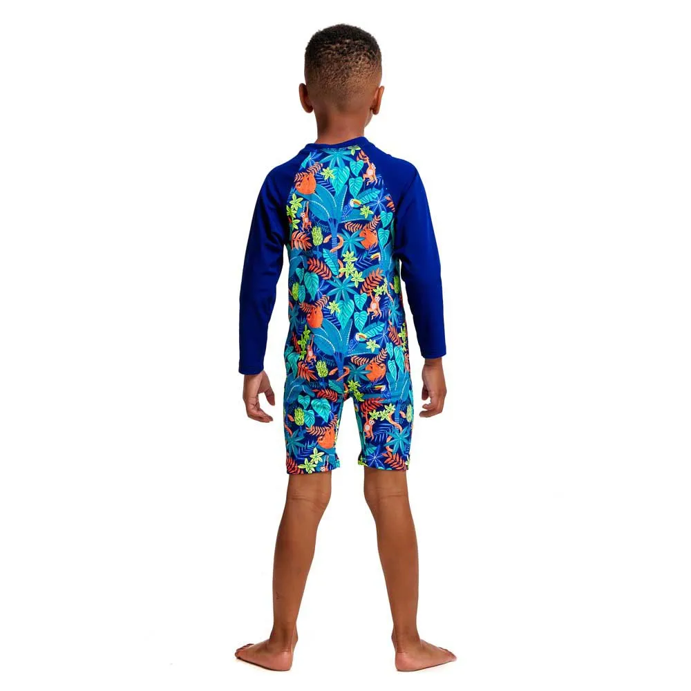 Funky Trunks Go Slothed Uv-skyddande Sparkdräkt Med Lång ärm För Barn unisex Funky Trunks Go Slothed Uv-skyddande Sparkdräkt Med Lång ärm För Barn unisex