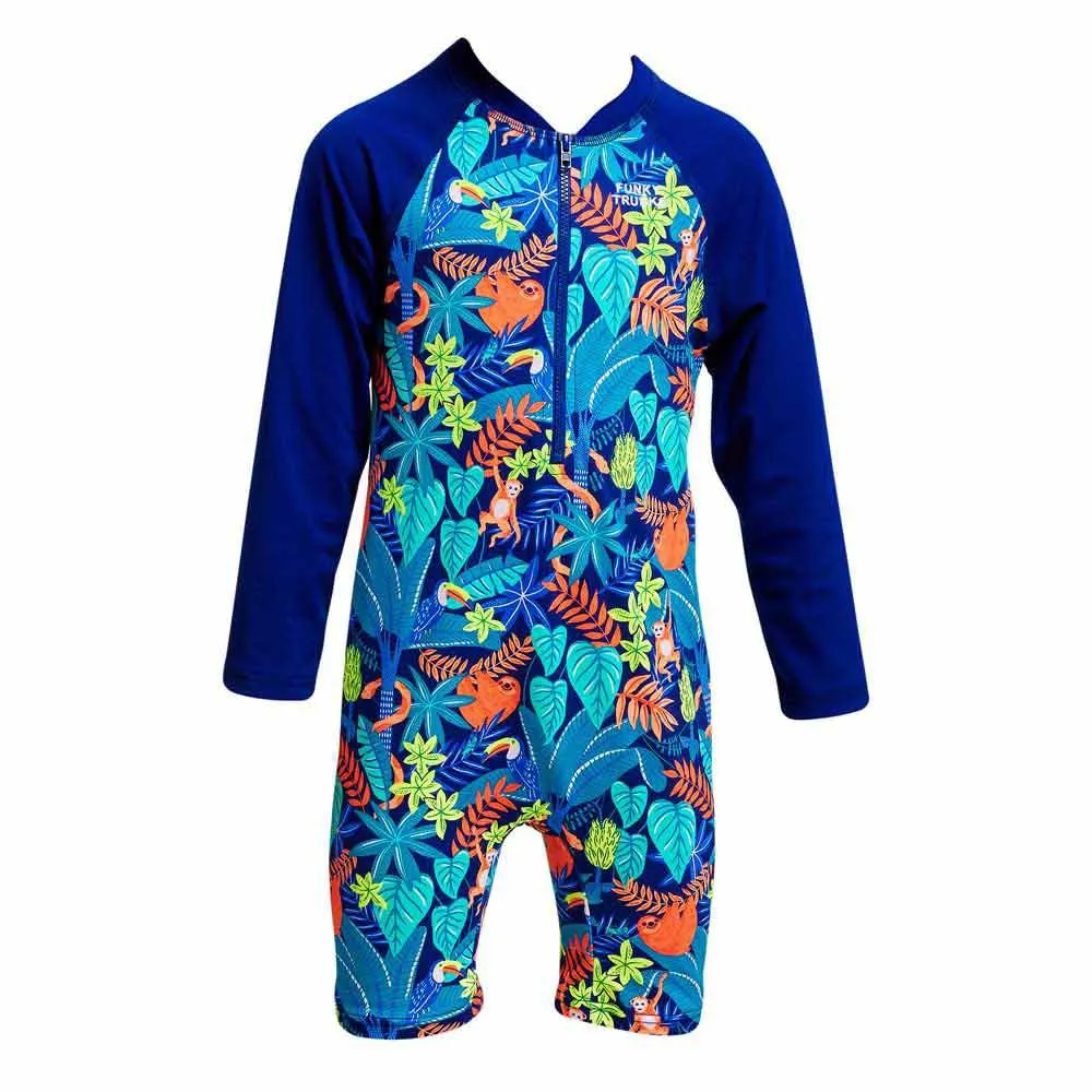 Funky Trunks Go Slothed Uv-skyddande Sparkdräkt Med Lång ärm För Barn unisex Funky Trunks Go Slothed Uv-skyddande Sparkdräkt Med Lång ärm För Barn unisex