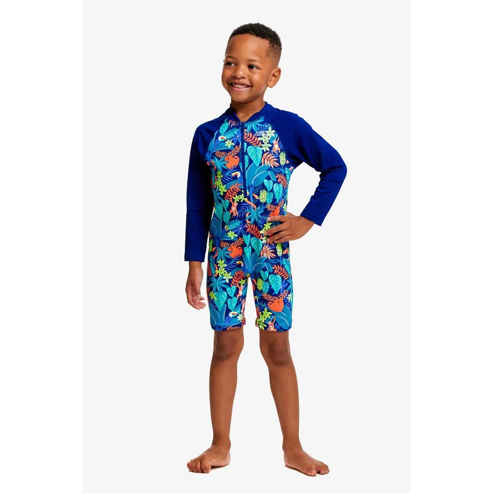 Funky Trunks Go Slothed Uv-skyddande Sparkdräkt Med Lång ärm För Barn unisex Funky Trunks Go Slothed Uv-skyddande Sparkdräkt Med Lång ärm För Barn unisex