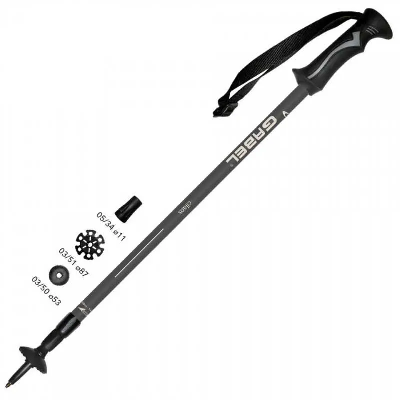 Gabel Cilaos Telescopic Rosca Stavar, Ardesia, 68-142cm