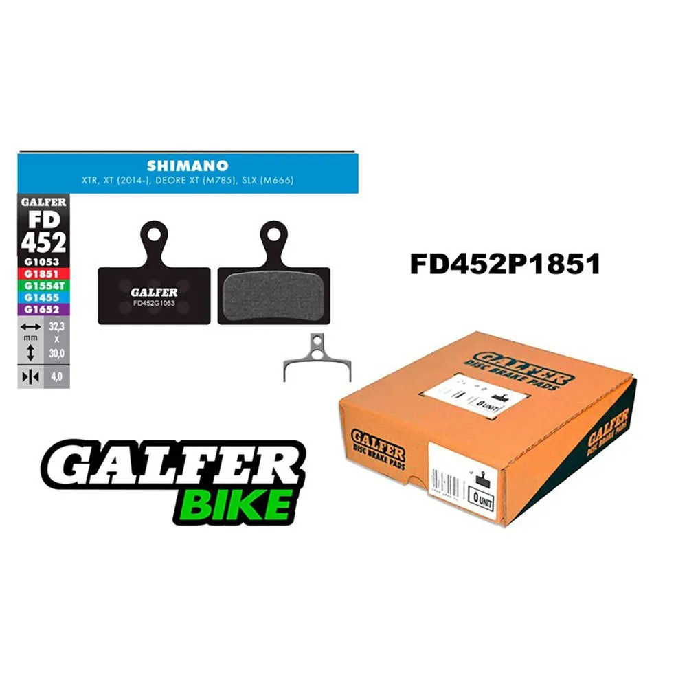 Galfer 452 Advanced/shimano Xtr/xt 2014- Skivbromsbelägg 30 Enheter, Black, One Size Galfer 452 Advanced/shimano Xtr/xt 2014- Skivbromsbelägg 30 Enheter, Black, One Size