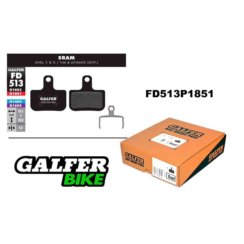 Galfer 513 Advanced Skivbromsbelägg 30 Enheter, Black, One Size Galfer 513 Advanced Skivbromsbelägg 30 Enheter, Black, One Size