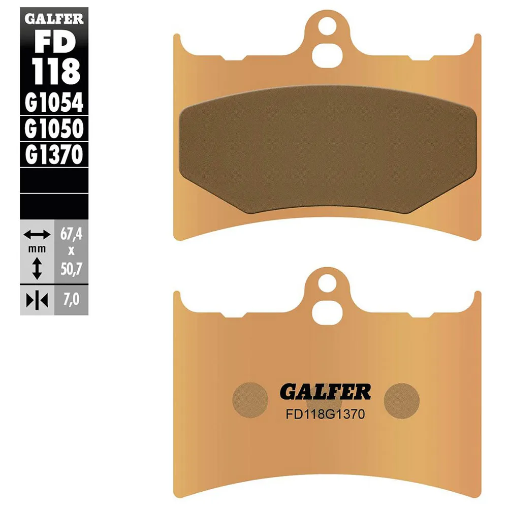 Galfer Fd118-g1370 Sintradbromsbelägg, Black, One Size Galfer Fd118-g1370 Sintradbromsbelägg, Black, One Size