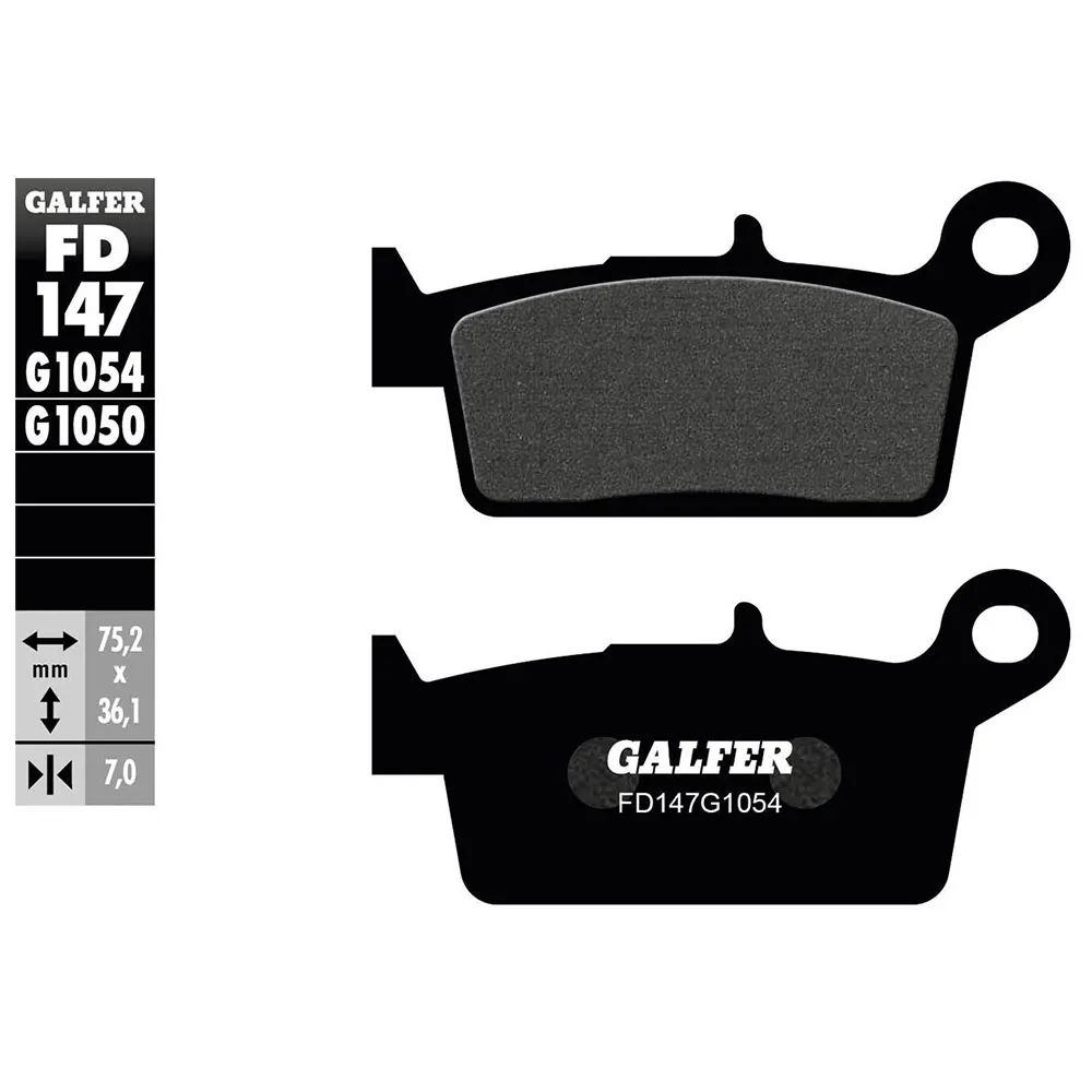 Galfer Fd147-g1054 Organiska Skivbromsbelägg, Black, One Size