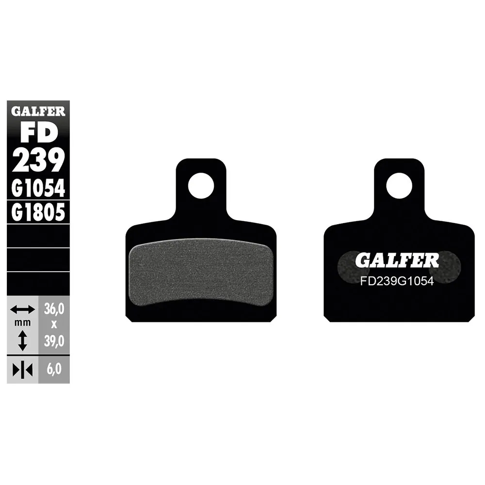 Galfer Fd239-g1054 Organiska Skivbromsbelägg, Black, One Size