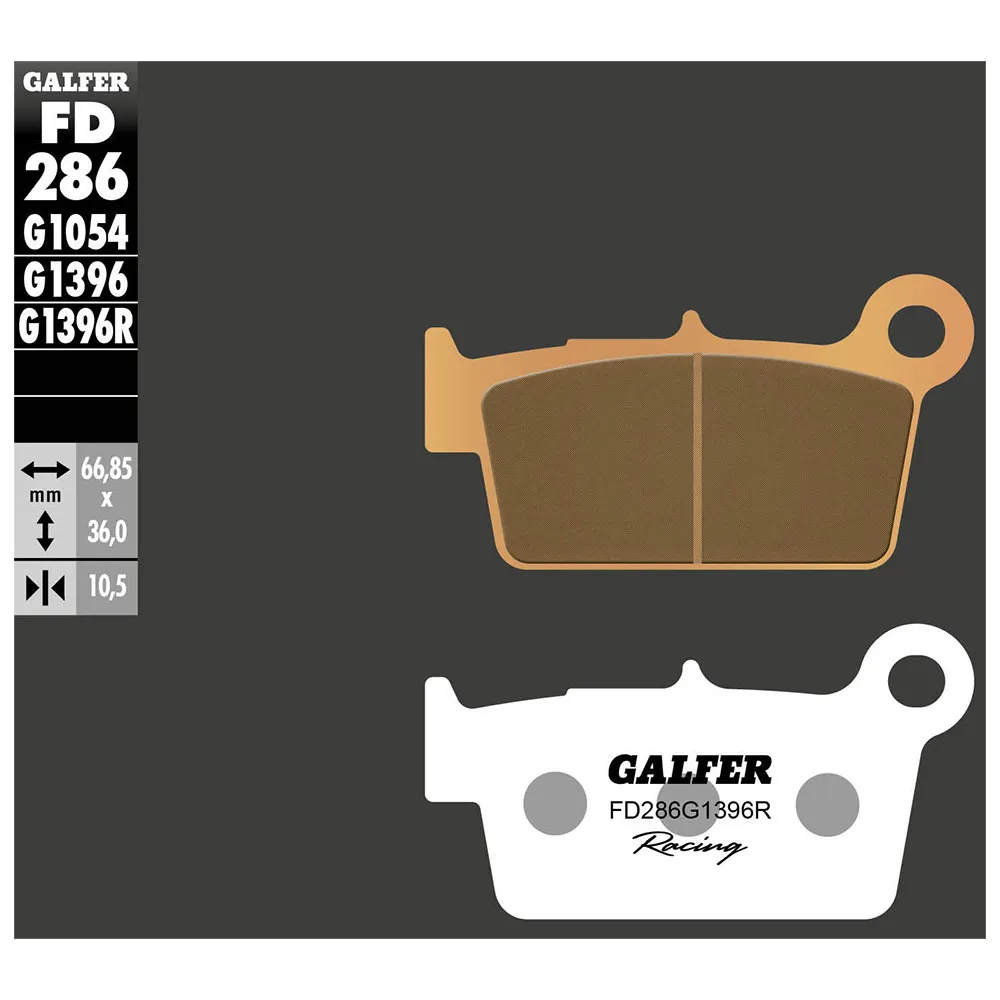 Galfer Fd286-g1396r Sintradbromsbelägg, Black, One Size Galfer Fd286-g1396r Sintradbromsbelägg, Black, One Size