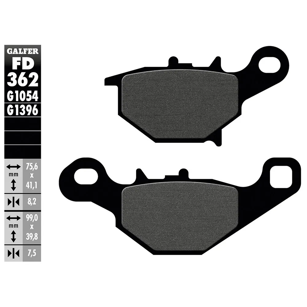Galfer Fd362-g1054 Organiska Skivbromsbelägg, Black, One Size