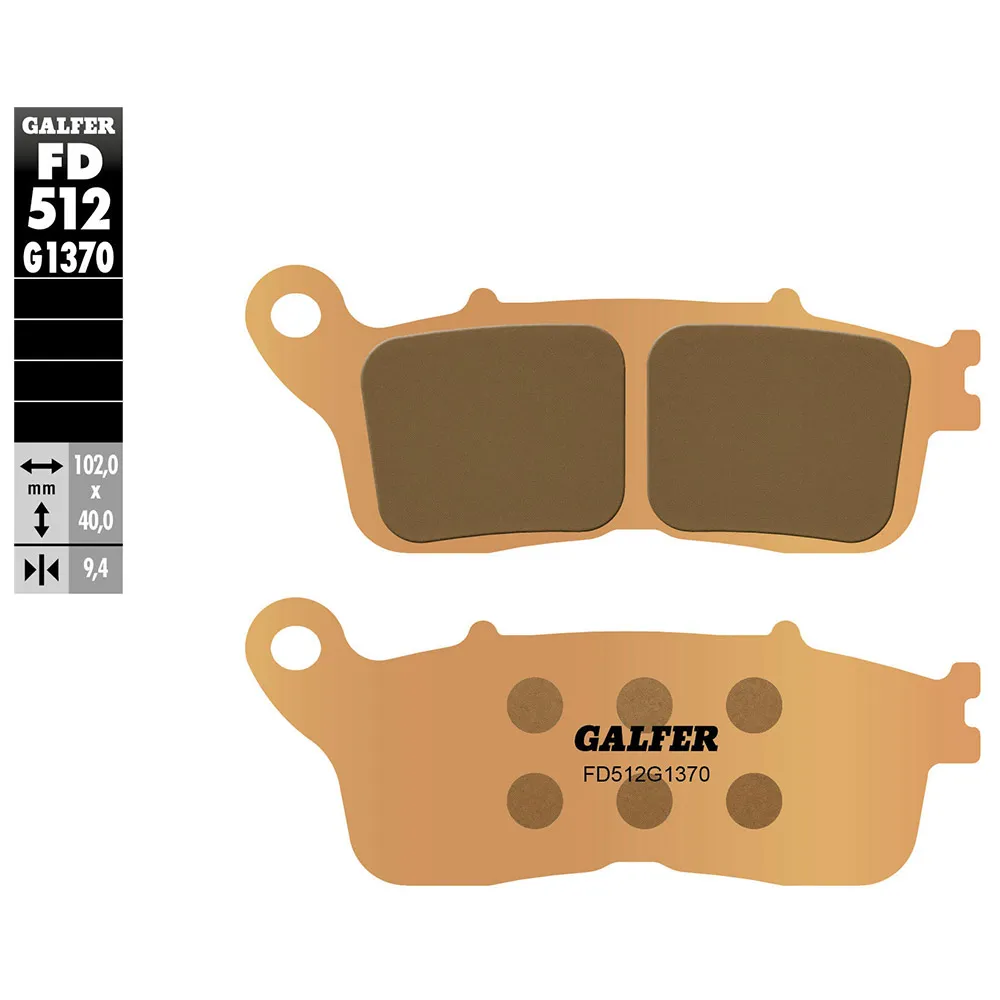 Galfer Fd512-g1370 Sintradbromsbelägg, Black, One Size Galfer Fd512-g1370 Sintradbromsbelägg, Black, One Size