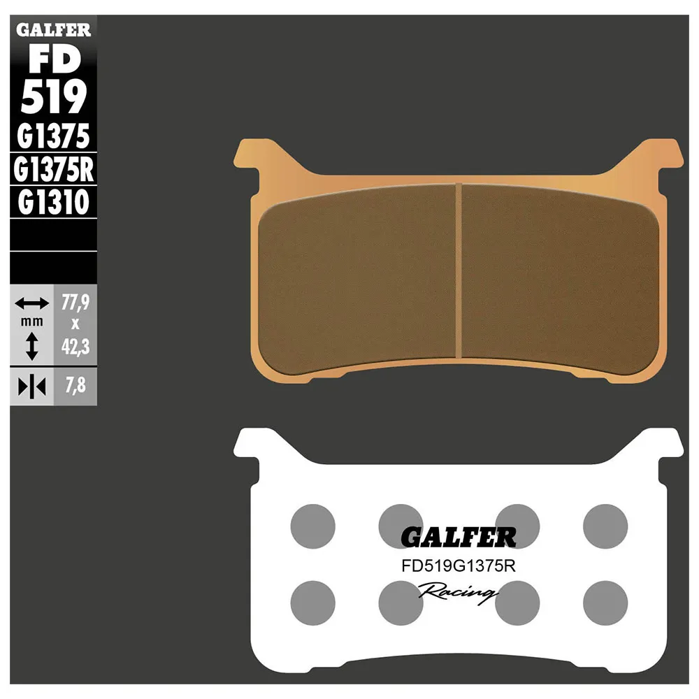 Galfer Fd519-g1375r Sintradbromsbelägg, Black, One Size Galfer Fd519-g1375r Sintradbromsbelägg, Black, One Size