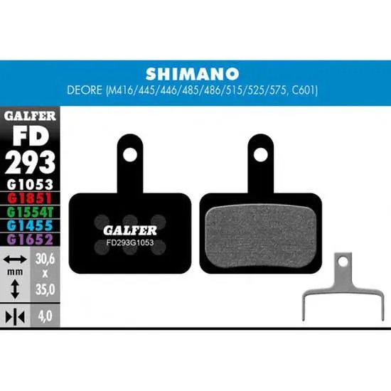 Galfer Shimano Deore Pro Brake Skivbromsbelägg, Black, One Size Galfer Shimano Deore Pro Brake Skivbromsbelägg, Black, One Size