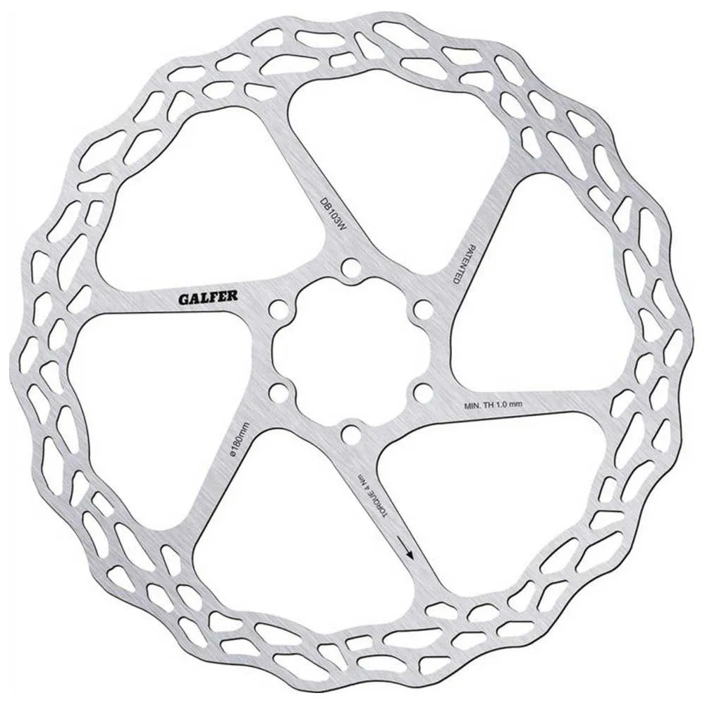 Galfer Wave Bromsskiva, Silver, 180mm