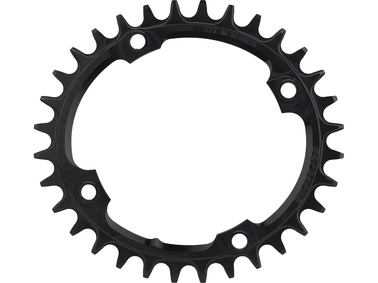 Garbaruk Kettenblatt Oval 104 mm Lochkreis 1-fach, Svart