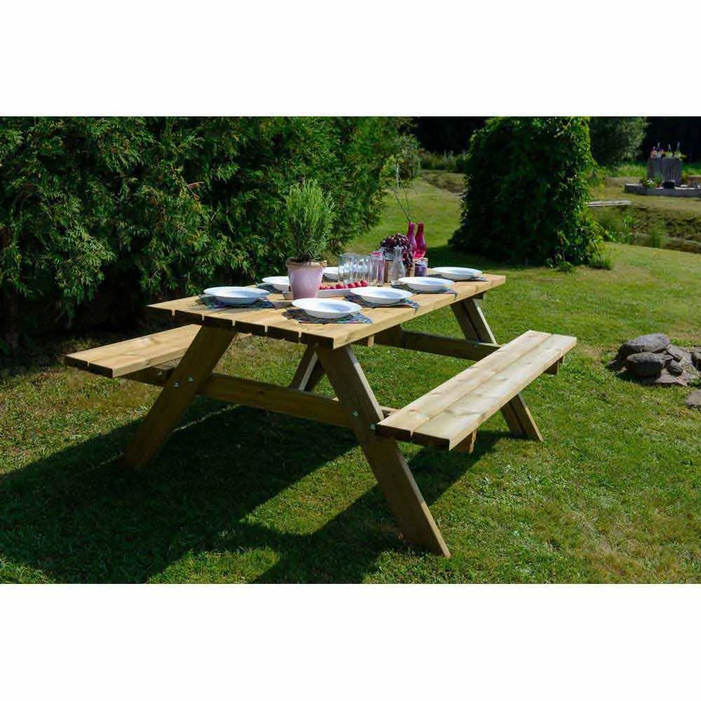 Gardiun Essential Picnic Bord unisex, Wooden, 165 x 154 x 75cm