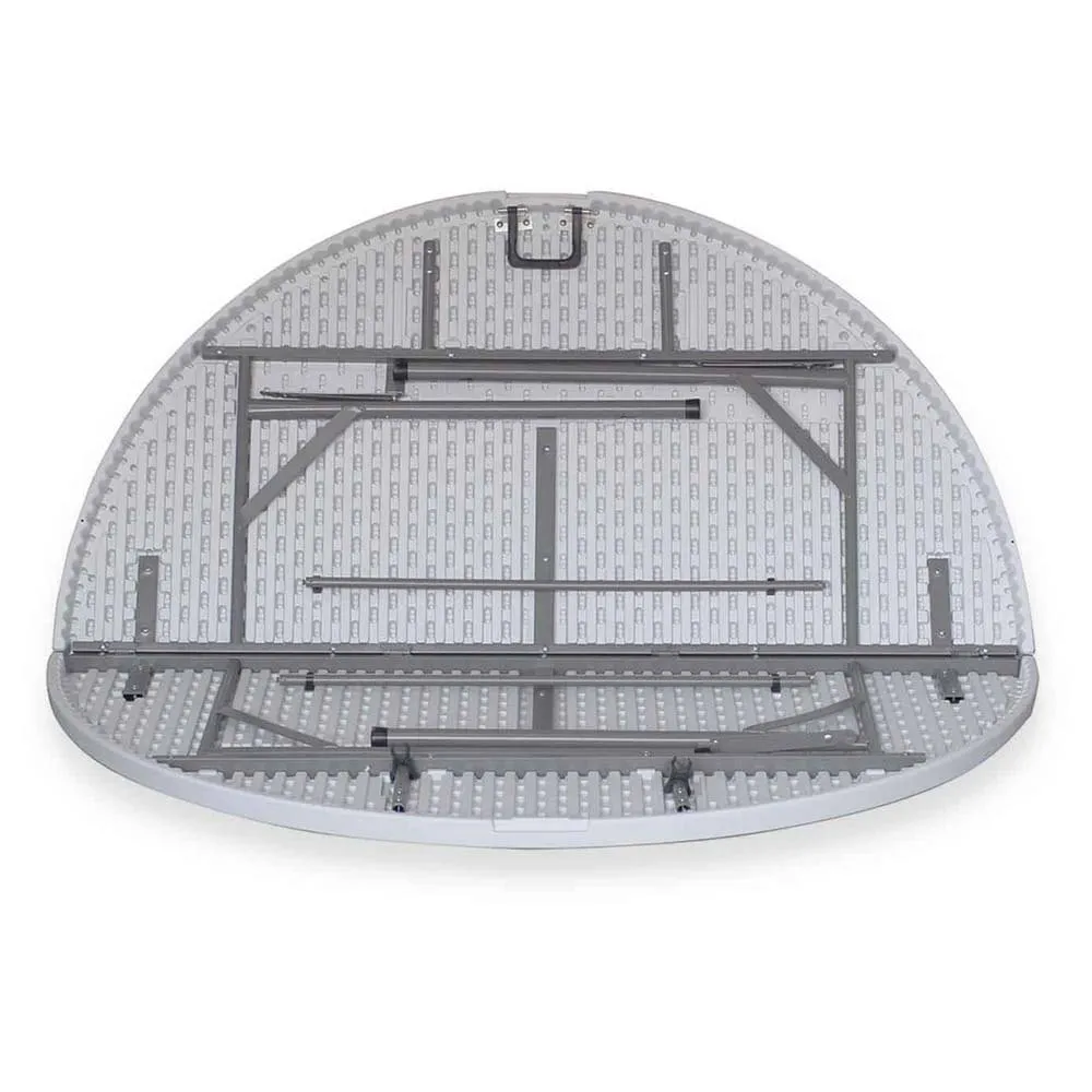 Gardiun Koln Runt Hopfällbart Campingbord unisex, White, 120 x 74cm