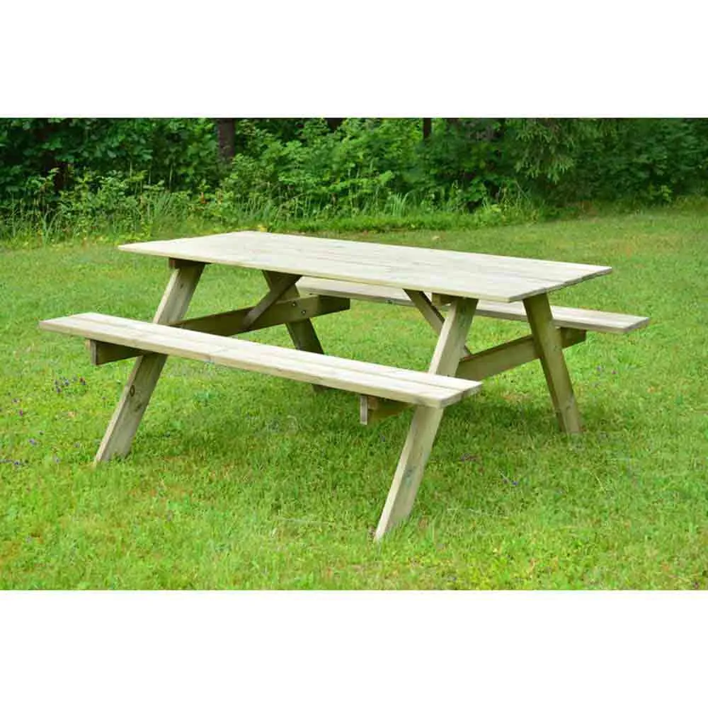 Gardiun Solid Picnic Bord unisex, Wooden, 177 x 151 x 77cm