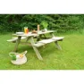 Gardiun Solid Picnic Bord unisex, Wooden, 177 x 151 x 77cm