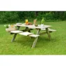 Gardiun Solid Picnic Bord unisex, Wooden, 177 x 151 x 77cm