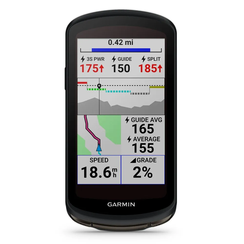 Garmin Edge 1040 Solar Cykeldator Refurbished, Black 2, One Size