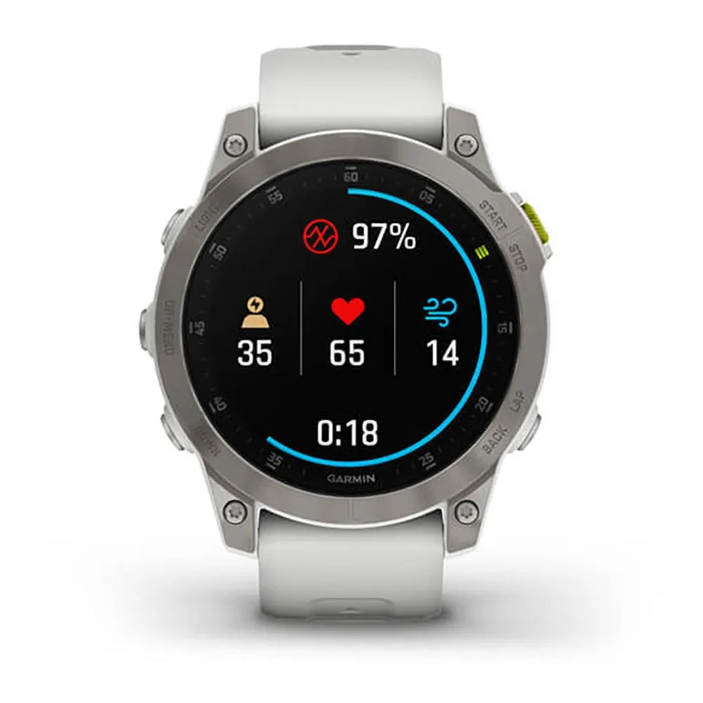 Garmin Epix 2 Klocka Refurbished, White titanium