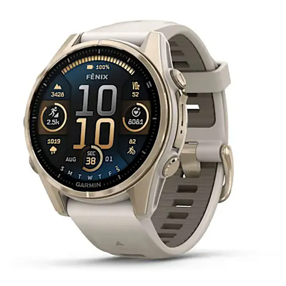 Garmin Fenix 8 43 Mm Amoled Sapphire Klocka Refurbished, Fog gray / soft gold stainless steel Garmin Fenix 8 43 Mm Amoled Sapphire Klocka Refurbished, Fog gray / soft gold stainless steel
