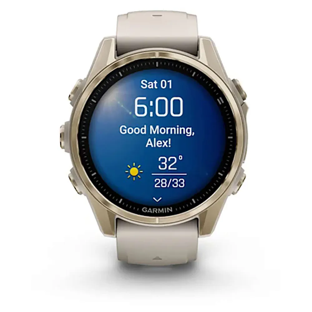Garmin Fenix 8 43 Mm Amoled Sapphire Klocka Refurbished, Fog gray / soft gold stainless steel Garmin Fenix 8 43 Mm Amoled Sapphire Klocka Refurbished, Fog gray / soft gold stainless steel