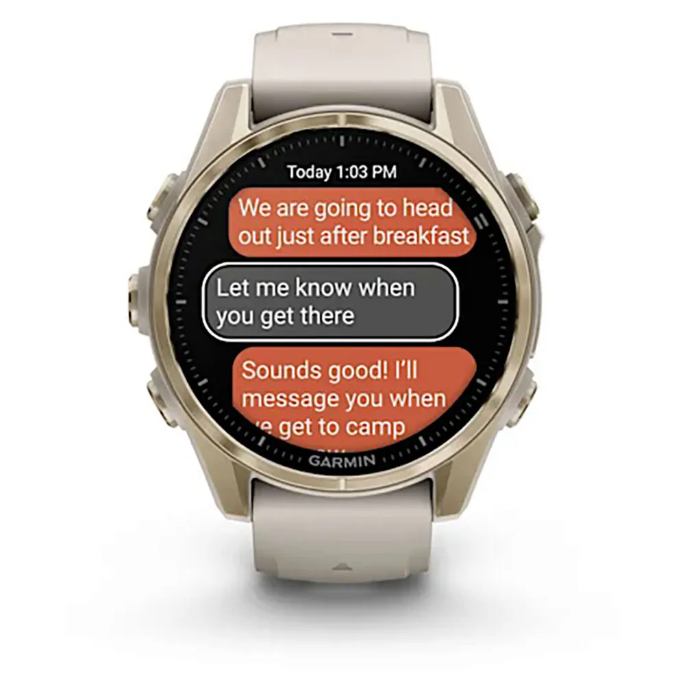 Garmin Fenix 8 43 Mm Amoled Sapphire Klocka Refurbished, Fog gray / soft gold stainless steel Garmin Fenix 8 43 Mm Amoled Sapphire Klocka Refurbished, Fog gray / soft gold stainless steel