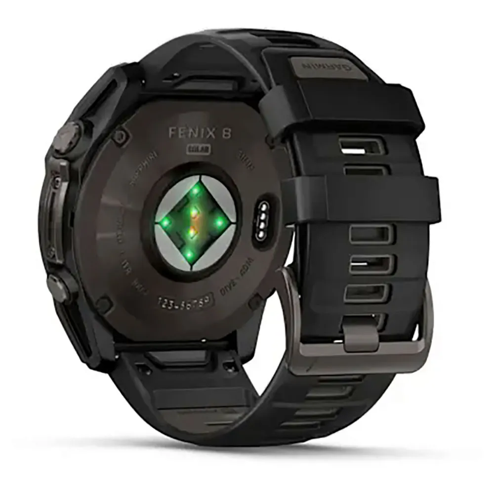 Garmin Fenix 8 51 Mm Solar Sapphire Klocka Refurbished, Black / carbon gray dlc titanium