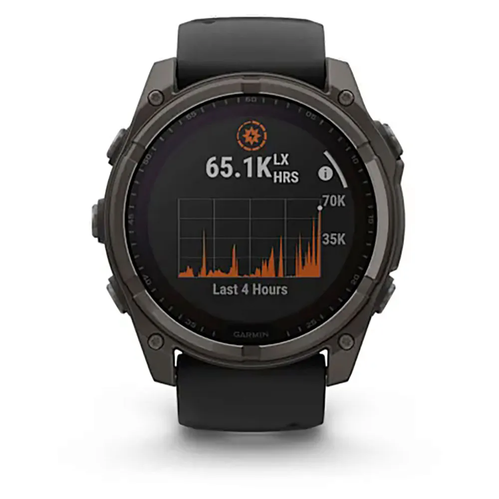 Garmin Fenix 8 51 Mm Solar Sapphire Klocka Refurbished, Black / carbon gray dlc titanium