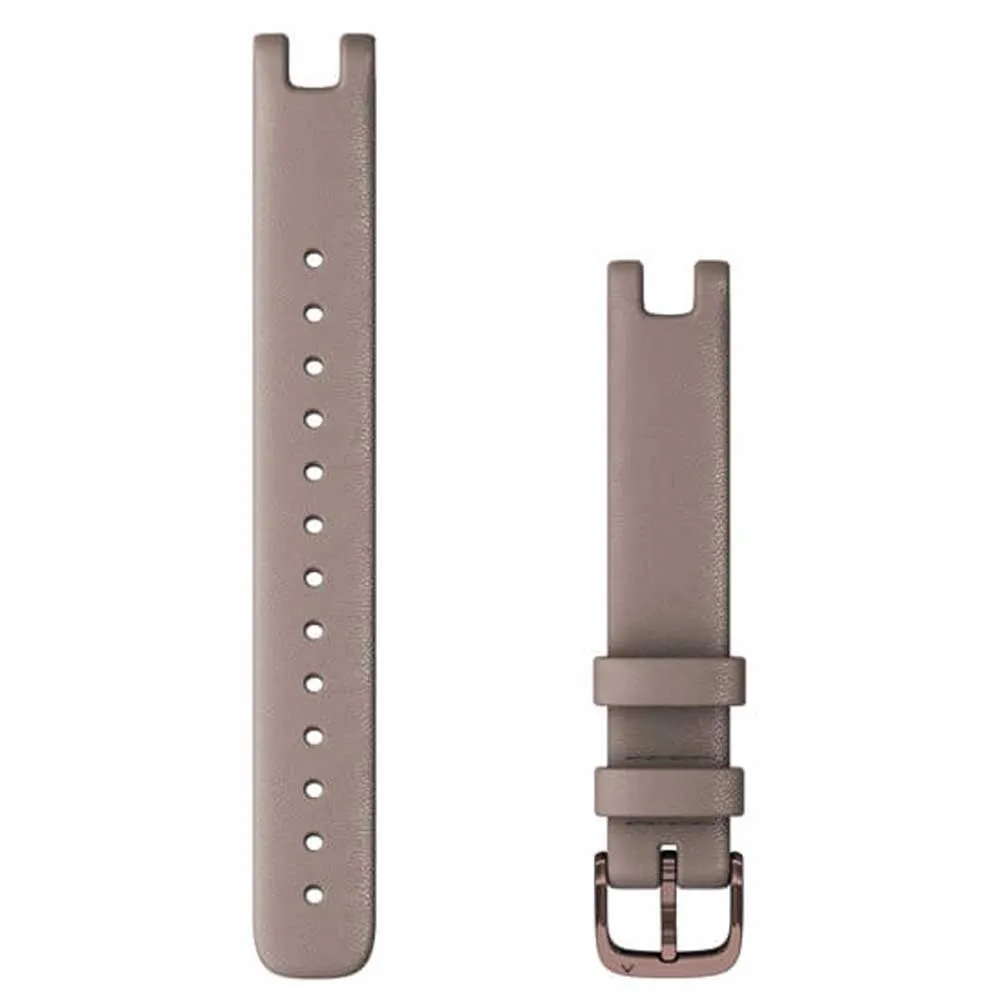 Garmin Lily Läder Rem 14 Mm, Paloma / dark bronze
