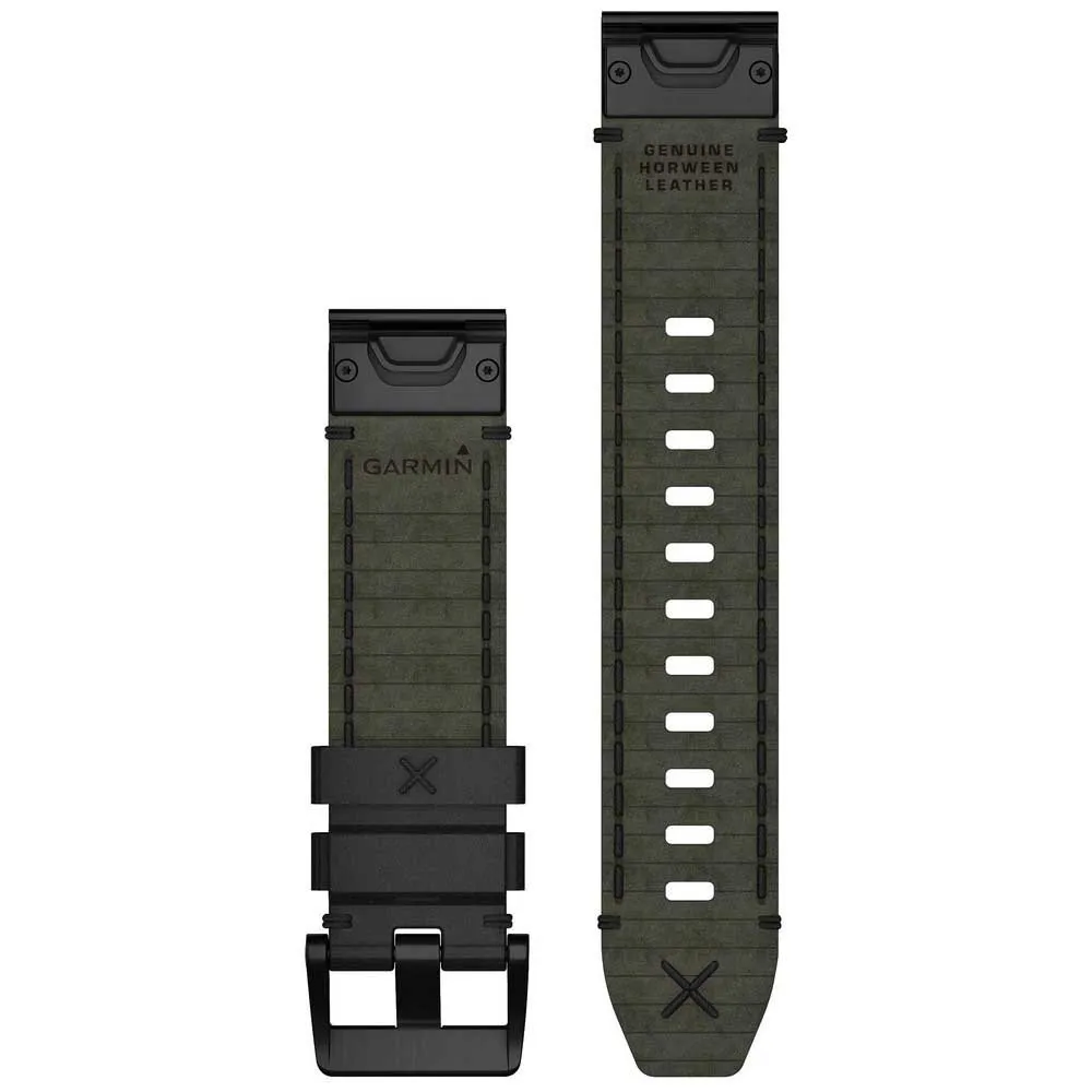 Garmin Quickfit 22 Läder Rem, Black