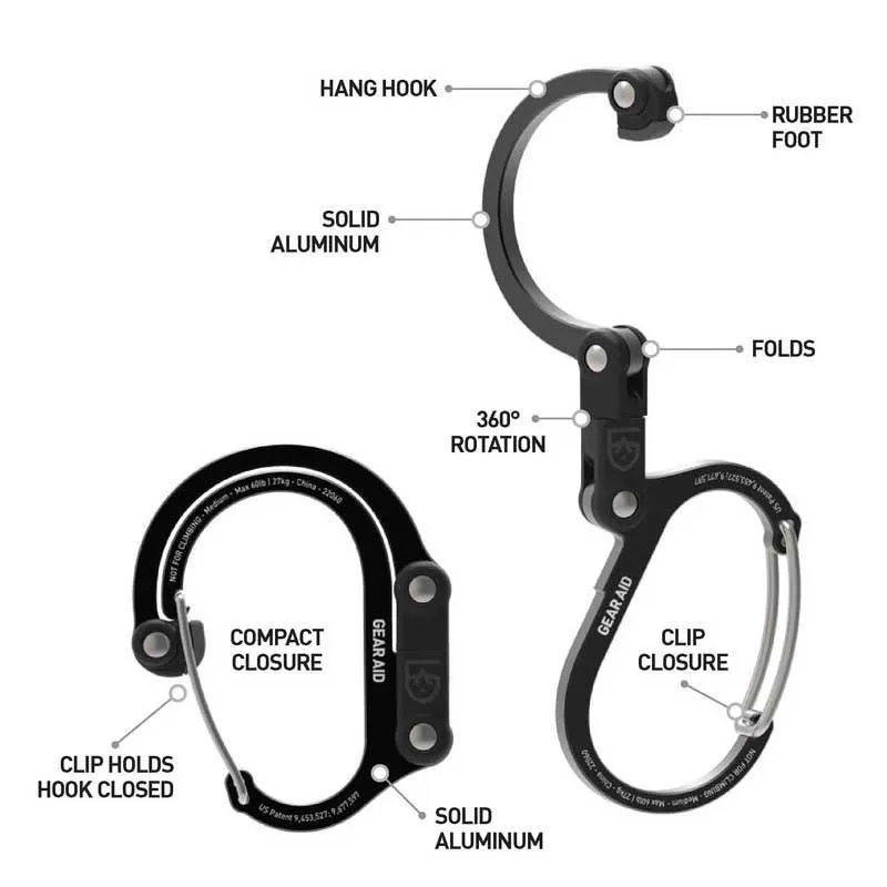 GEAR AID Heroclip® Medium Clip Karbinhake
