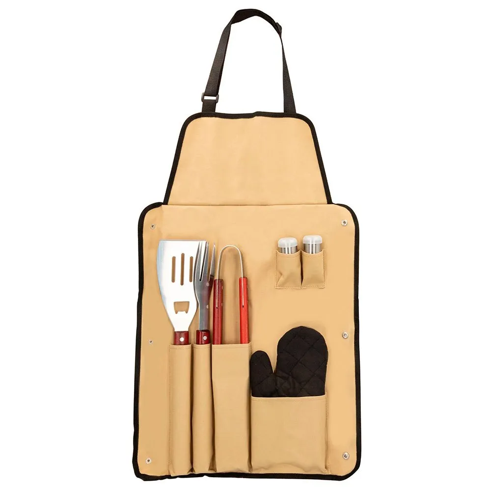 Generico Grillförkläde Med 7 Redskap, Multicolor, One Size