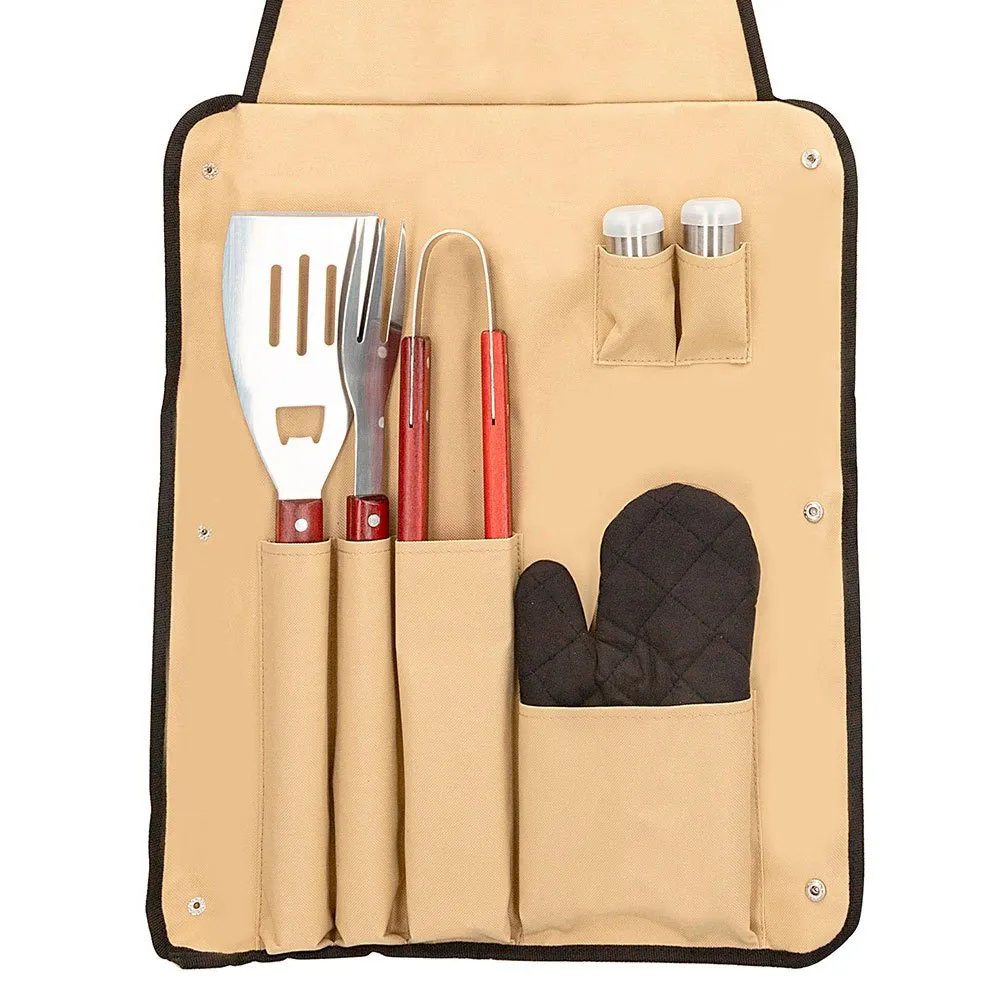 Generico Grillförkläde Med 7 Redskap, Multicolor, One Size