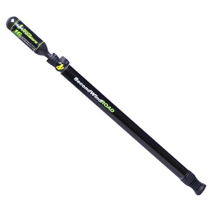 Genuine Innovations Second Wind Road Aluminium 30 Cm Mini Pump, Black, One Size
