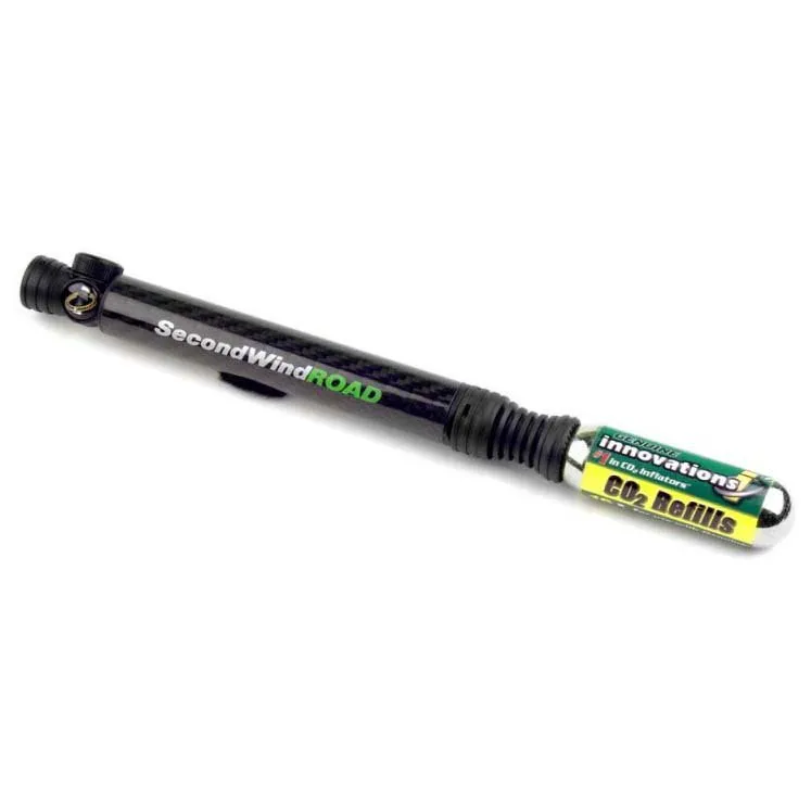 Genuine Innovations Second Wind Road Carbon 18 Cm Mini Pump, Black, One Size Genuine Innovations Second Wind Road Carbon 18 Cm Mini Pump, Black, One Size
