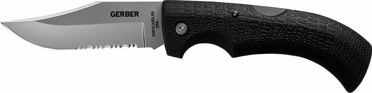 Gerber Gator Clip Point Serrated, Black, One Size