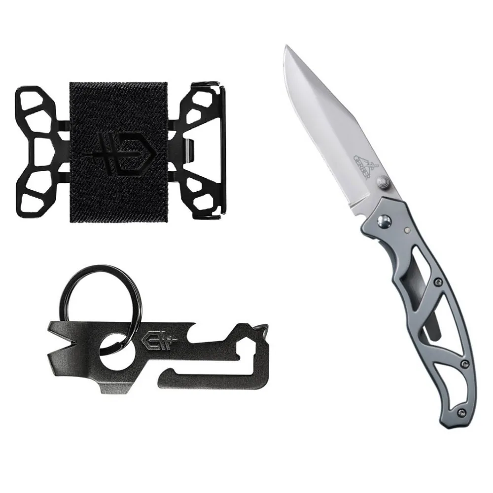 Gerber Paraframe I + Mullet + Barbill Kniv, Metal, One Size