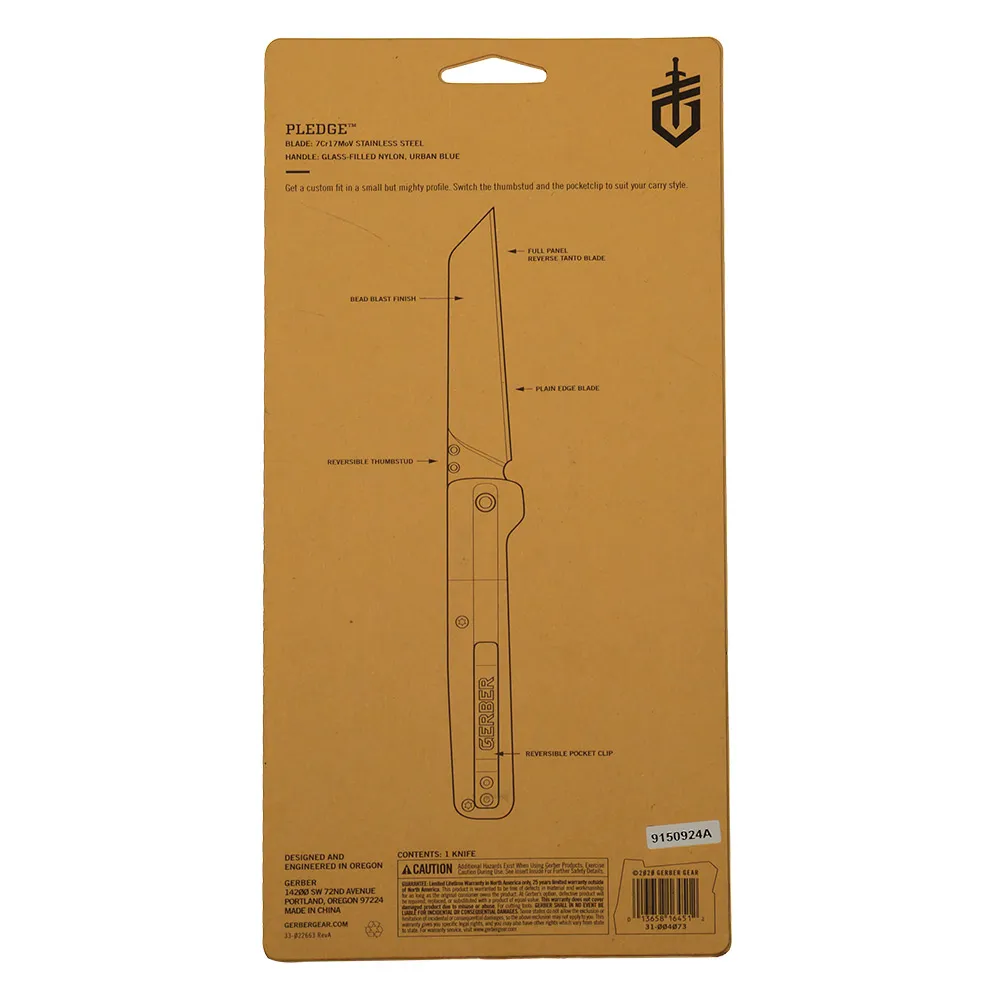 Gerber Pledge Fällkniv, Blue, One Size