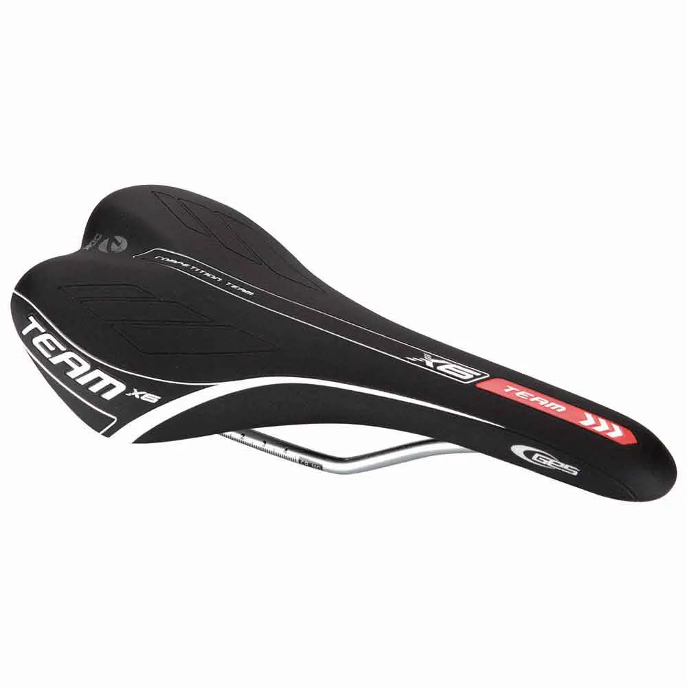 GES Team X6 Cykelsadel, Black / red, 135mm GES Team X6 Cykelsadel, Black / red, 135mm