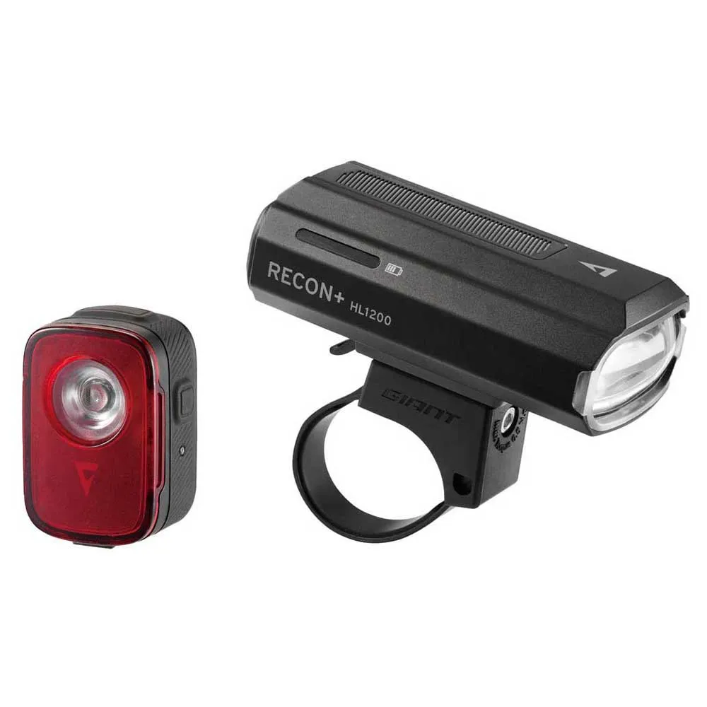Giant Reconh Hl1200 + Tl150 Cykellampset, Black / red, 1200lm