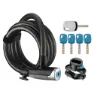 Giant Surelock Flex Key Coil 12 Kabellås, Black, One Size