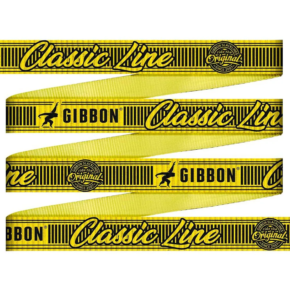 GIBBON Slacklines Classic Line X13 Xl Slackline, Yellow, 25m