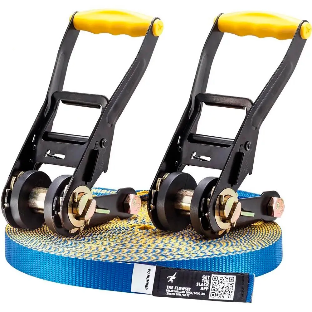 GIBBON Slacklines Flow Line Treewear Slackline, Blue, 25m GIBBON Slacklines Flow Line Treewear Slackline, Blue, 25m