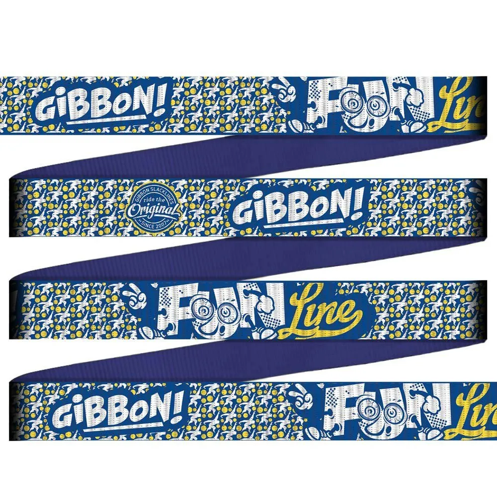 GIBBON Slacklines Fun Line Treewear Slackline, Blue, One Size