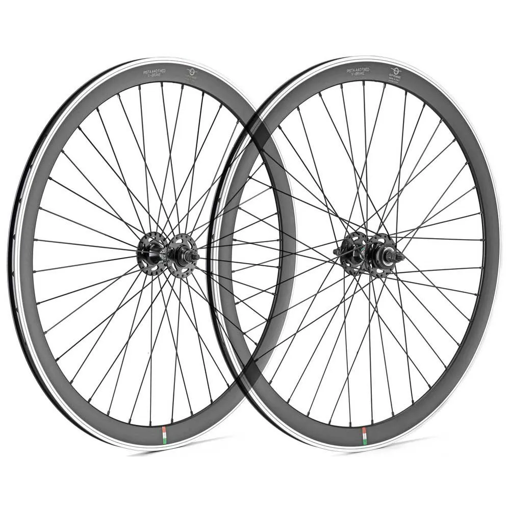 Gipiemme Pista A40 Hjulpar För Cykel, Black, 9 x 100 / 9 x 120mm, 1s