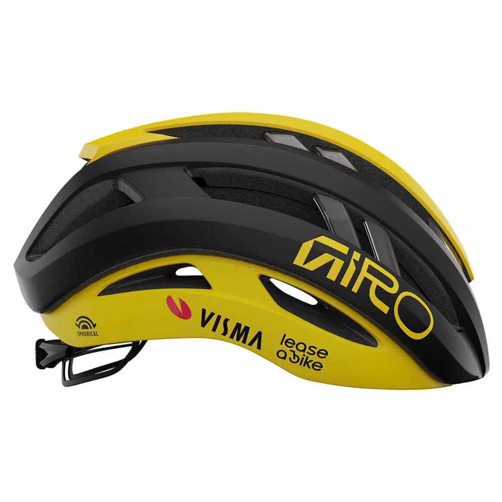 Giro Aries Spherical Visma Lease a Bike cykelhjälm svart/gul