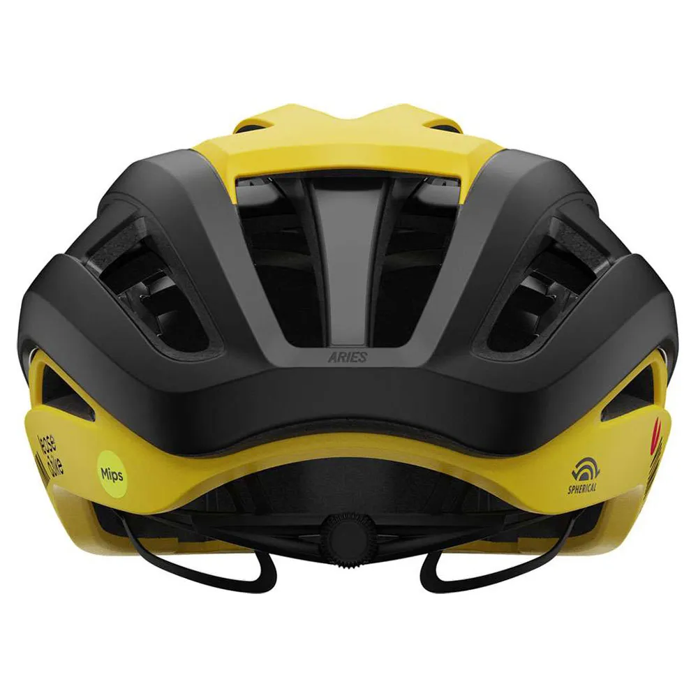 Giro Aries Spherical Visma Lease a Bike cykelhjälm svart/gul
