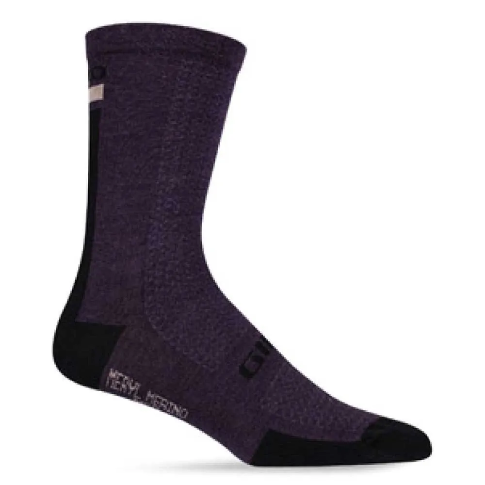Giro Hrc+ Merino Strumpor, Dusty purple / black Giro Hrc+ Merino Strumpor, Dusty purple / black