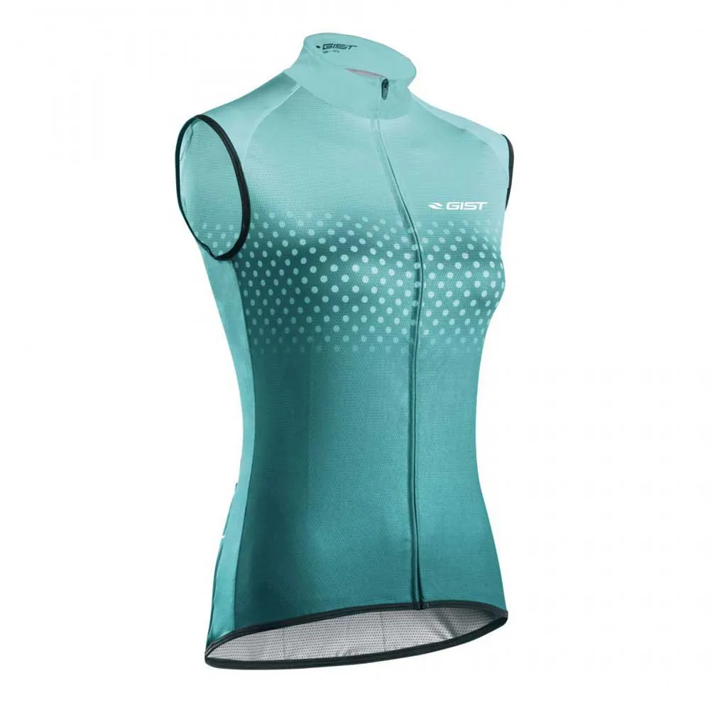 Gist Pois Ärmlös Cykeltröja, Green, XL